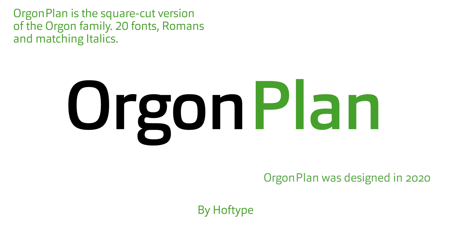 Orgon Plan Font preview